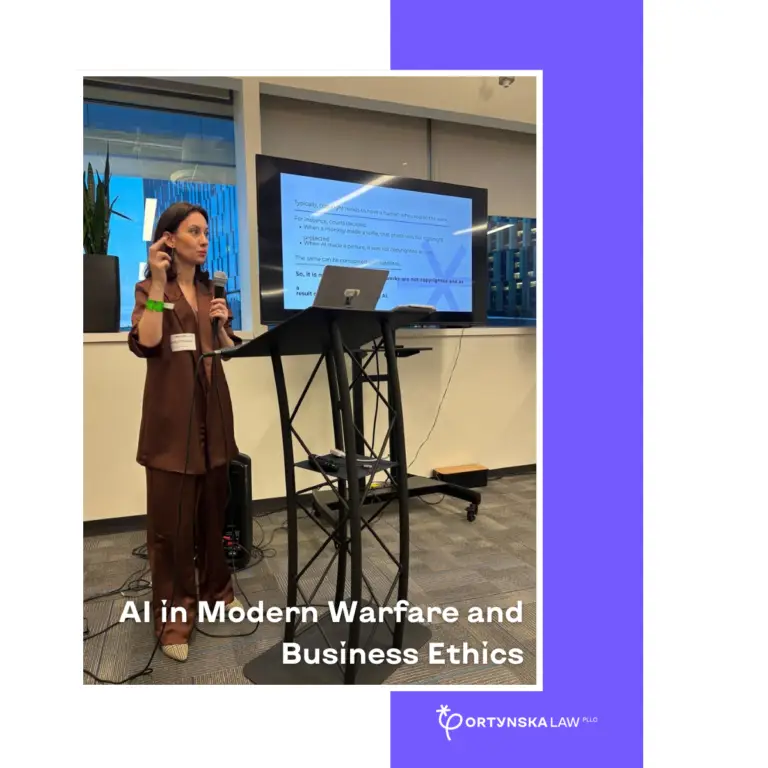 Mariya Ortynska with MIT Fulbright Scholar Nadiia Vasylieva have led the engaging discussion with entrepreneurs, investors and startups on the intersection of AI, defense technology, and business ethics